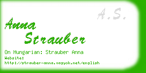 anna strauber business card